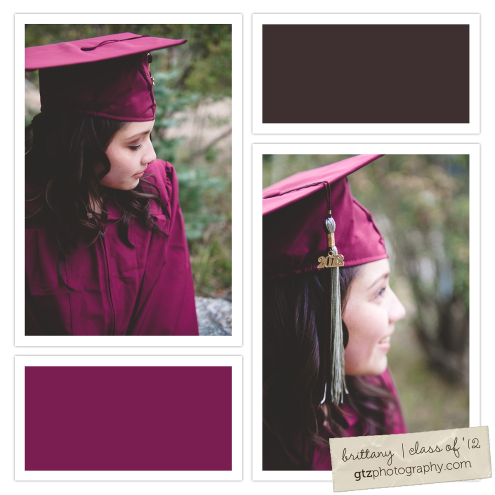 high school senior girl portraits cap and gown class of 2012